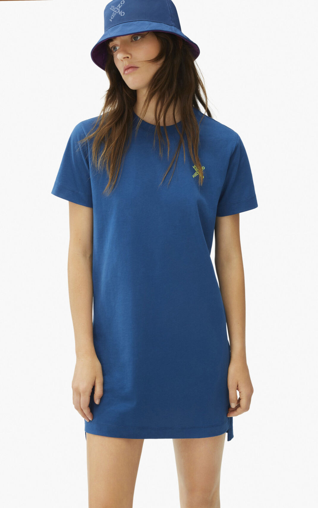 Robe Kenzo Femme Sport Little X t shirt Bleu Foncé RPVSK-3429